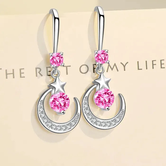 Silver Zirconia Water Drop Earrings for Women Long Dangle Fashion Jewelry