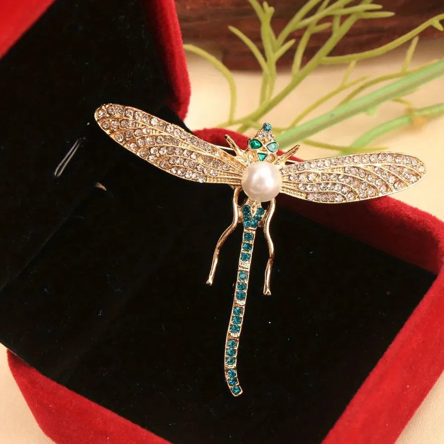 Luxury Dragonfly Brooch Jewelry Gift for Men & Women Classic Style