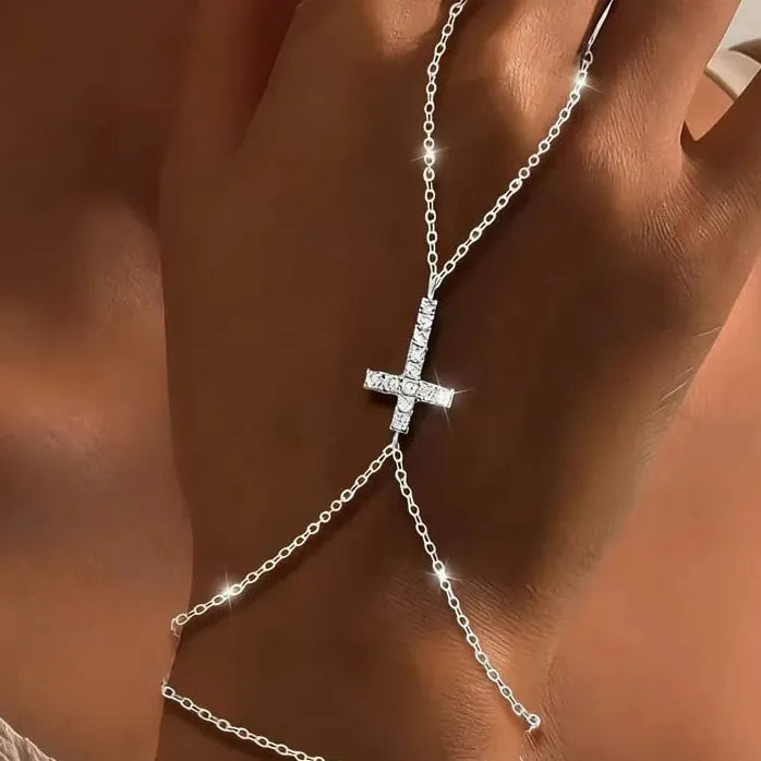 Gold Color Cross Linked Thin Chain Bracelet for Women Fashion Jewelry
