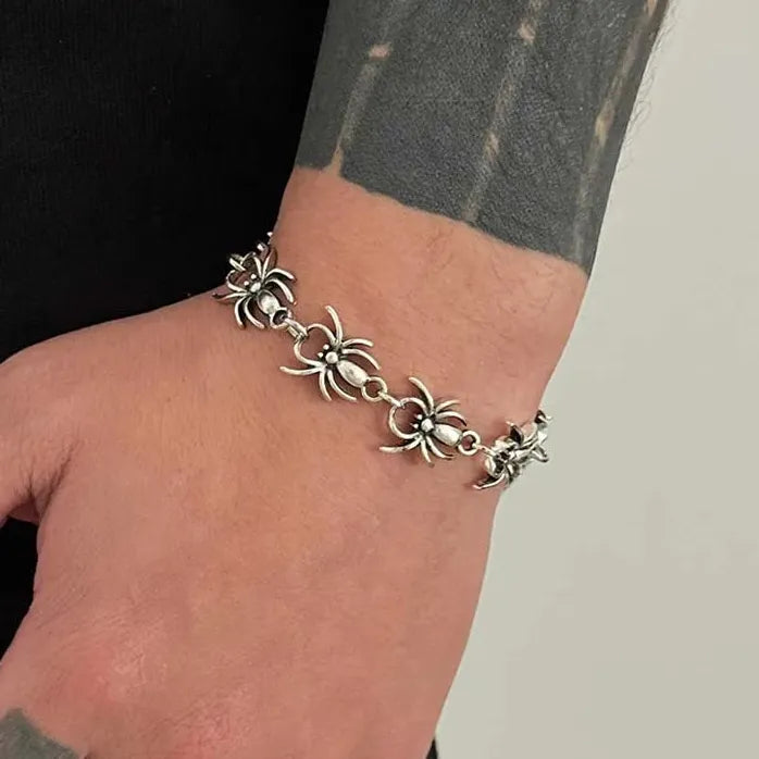 Punk Gothic Spider Bracelet Men Women Metal Chain Jewelry Gift