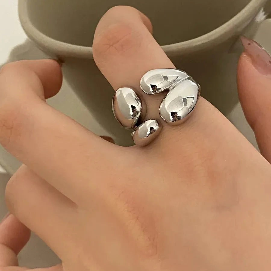 Thick Dome Geometric Ring Gold Silver Plated for Men Women Fashion Jewelry