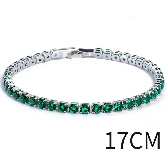 Elegant Women's Cubic Zirconia Link Chain Bracelet Gift Jewelry
