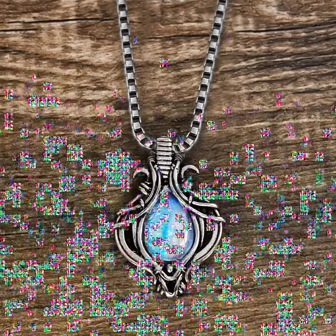 Vintage Women’s Geometric Pendant Necklace Copper Alloy Box Chain Jewelry