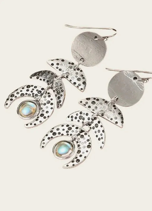 Creative Geometry Zinc Alloy Pendant Earrings for Women Vintage Party Gifts