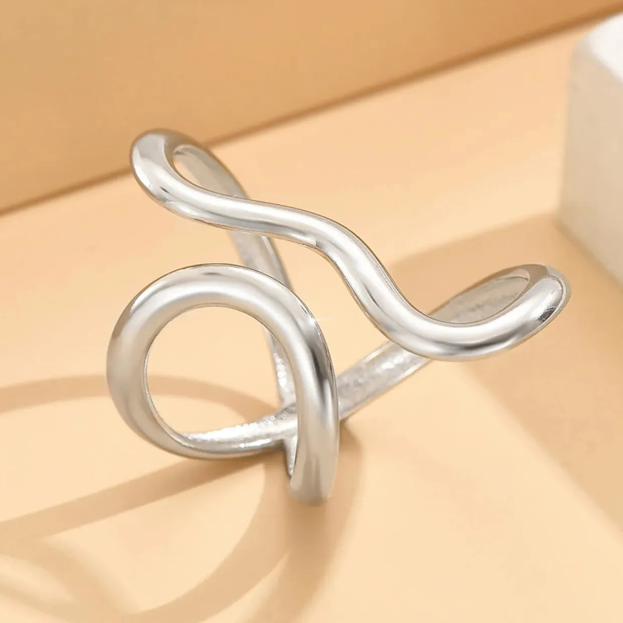 Gold Color Stainless Steel Geometric Mood Tracking Ring Women’s Jewelry