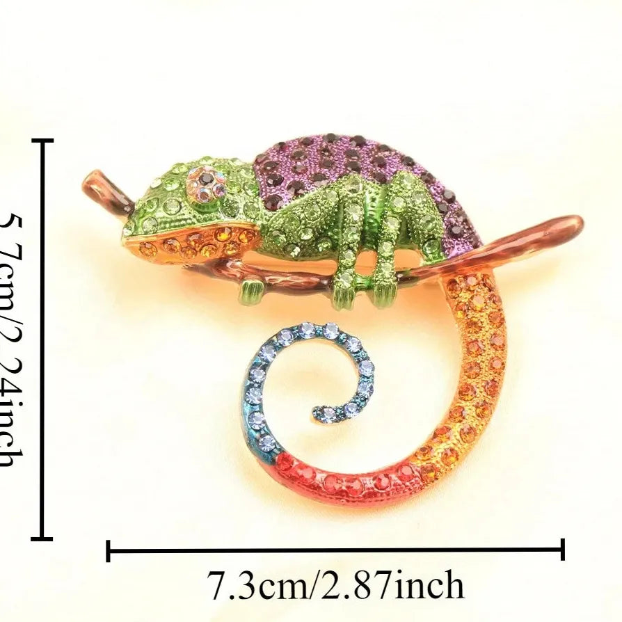 Classic Luxury Chameleon Brooch Gift for Men and Women