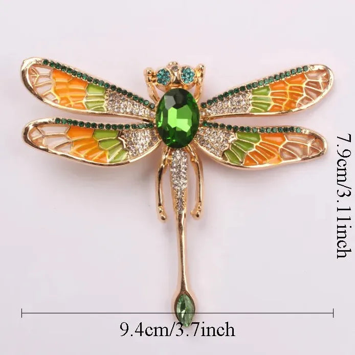 Vintage Dragonfly Brooch Elegant Jewelry Gift for Men and Women