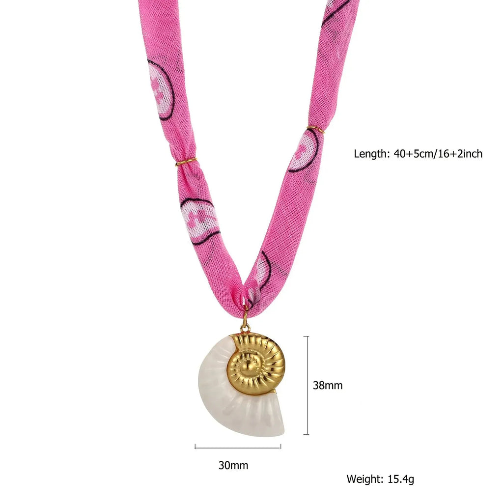 Oversize Starfish Pendant Scarf Necklace Women 18K Gold Plated Choker Jewelry Fashion