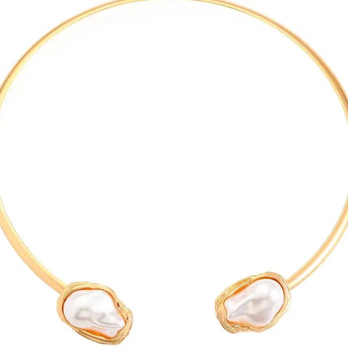 Vintage Gold Imitation Pearl Pendant Adjustable Metal Necklace Jewelry Set for Women