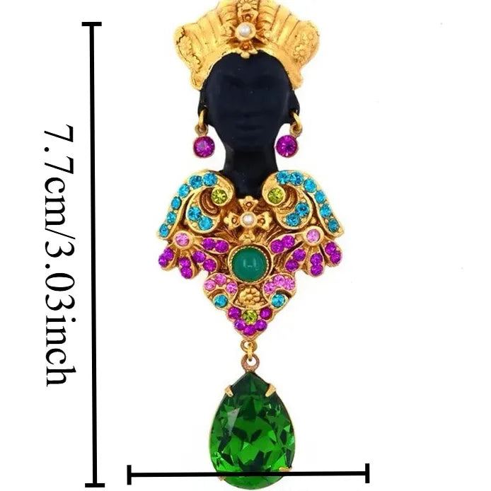 Vintage Luxury Ancient Egyptian Black Moor Classic Brooch for Women