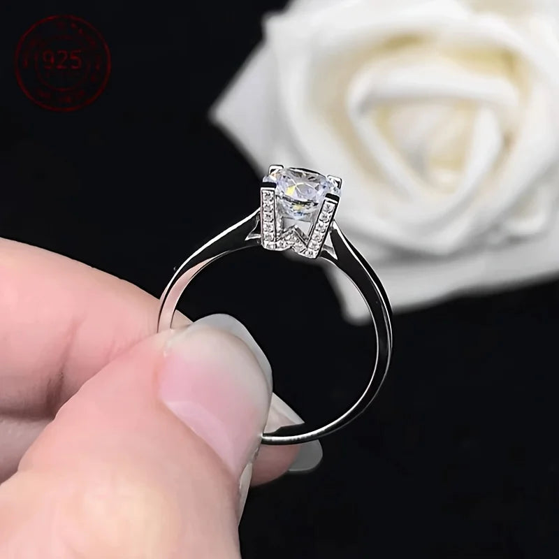 2.02CT Radiant Cut Lab Diamond Ring 925 Sterling Silver – White Gold Plated Engagement