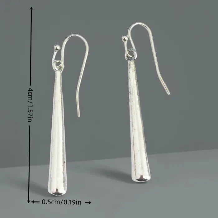 Retro Minimalist Geometric Silver Baseball Pendant Earrings Zinc Alloy Punk Unisex