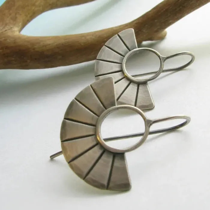 Retro Minimalist Geometric Silver Baseball Pendant Earrings Zinc Alloy Punk Unisex