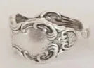 Punk Metal Carved Print Adjustable Silver Ring for Women Men Hip Hop Gift