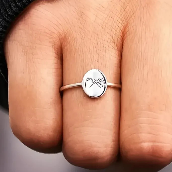 Promise Lady Oval Wedding Band Ring for Party Birthday Fashion Jewelry Trend