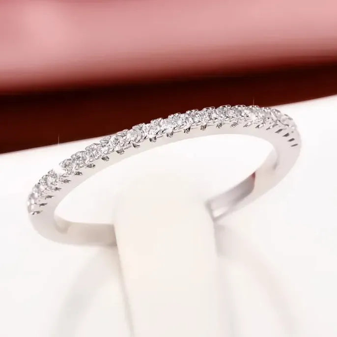 Dainty Thin Rings for Women Cubic Zirconia Brass Minimalist Fashion Statement Jewelry