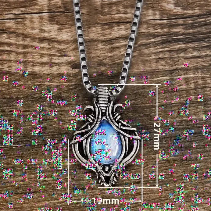 Vintage Women’s Geometric Pendant Necklace Copper Alloy Box Chain Jewelry