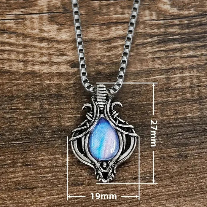 Vintage Brass Geometric Pendant Necklace for Women Anti Silver Color