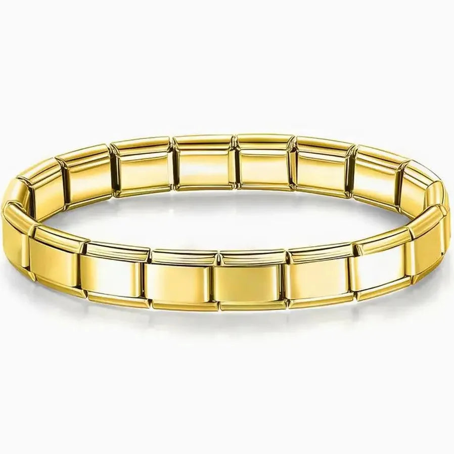 Ocean Series 18k Gold Plated Stainless Steel Charm Bracelet Unisex Dolphin Shark Sailboat