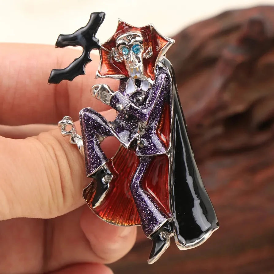 Halloween Dr. Vampire Brooch Pin Party Favors for Men & Women