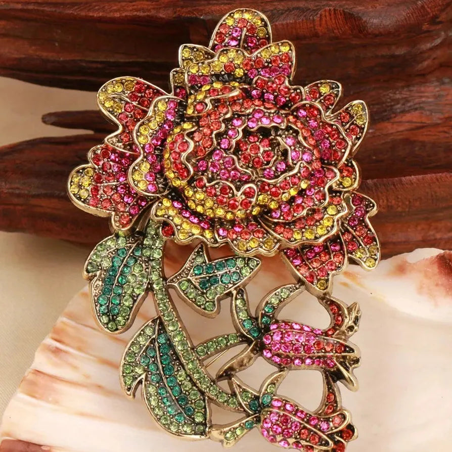 Classic Luxury Flower Brooch Pin for Men & Women Gift