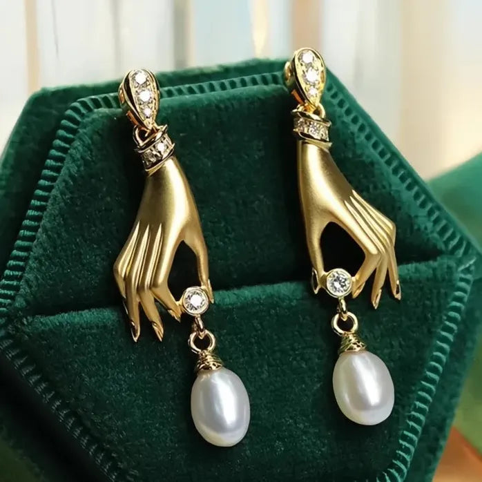 Trendy Unique Hand-Designed Imitation Pearl Drop Earrings for Women Gift