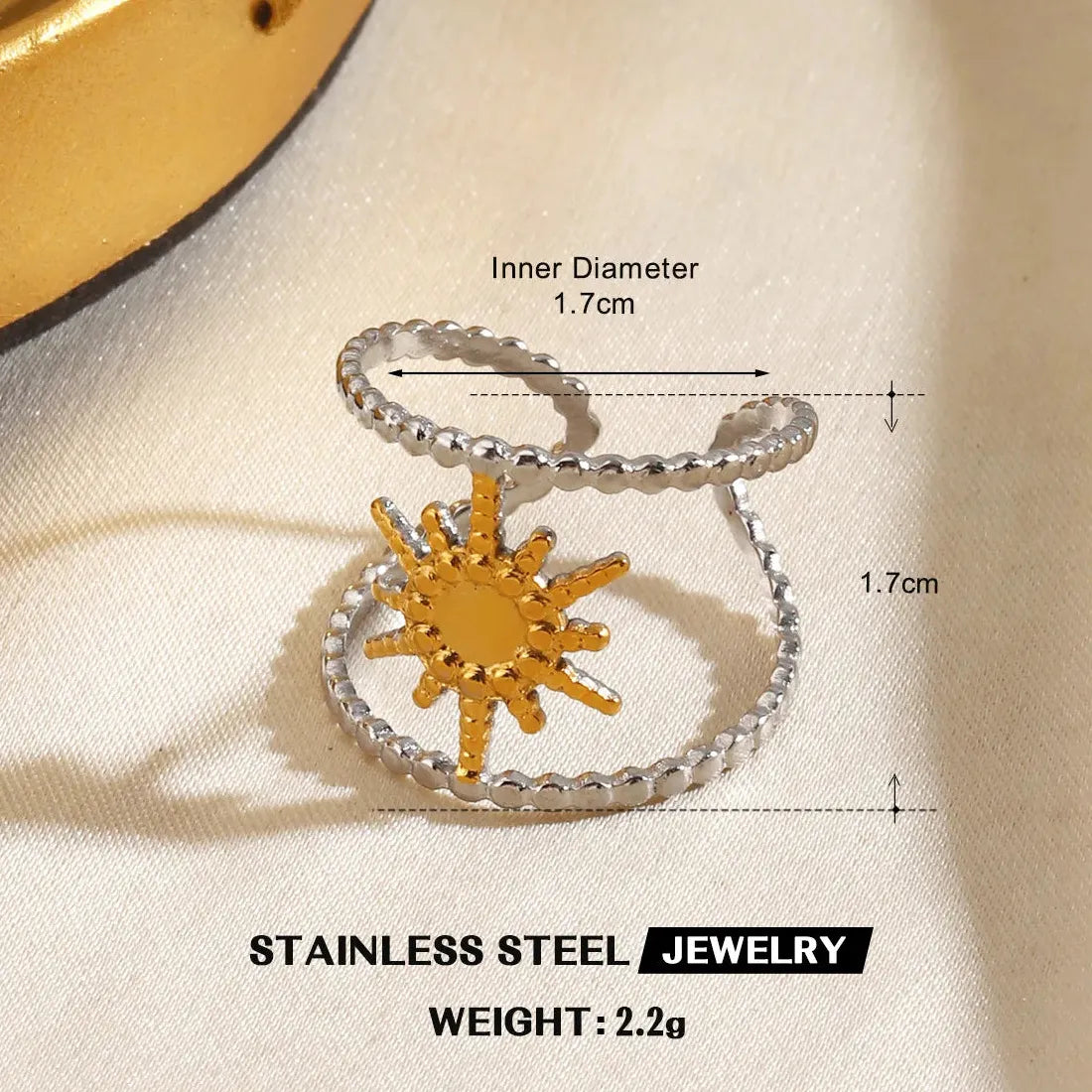 Vintage Stainless Steel Starfish Heart Flower Leaf Rings for Women Gifts Jewelry