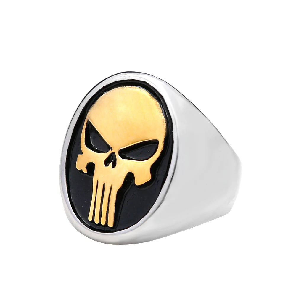 Punk Vintage Gothic Skull Ring Stainless Steel Unisex Fashion Amulet Jewelry