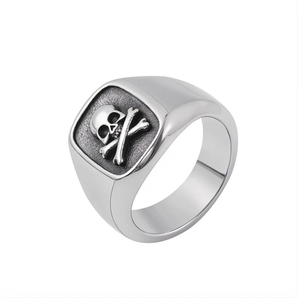 316L Stainless Steel Skull Ring Unisex Biker Punk High Polish Jewelry Gift
