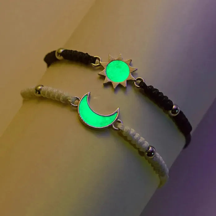 2026 Couple Moon Sun Bracelet Set Beaded Chain Adjustable Jewelry Gift