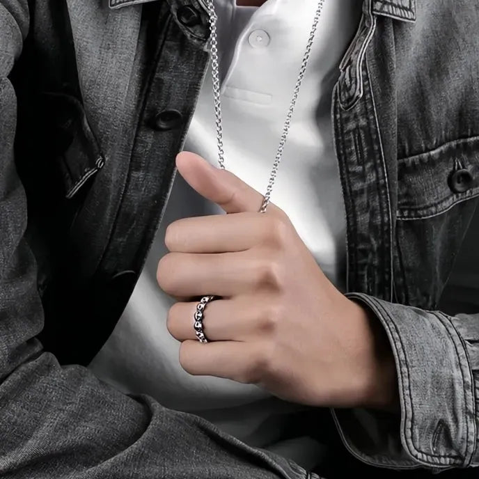 Punk Skull Ring Zinc Alloy Geometric Hip Hop Finger Jewelry for Men Women Gift