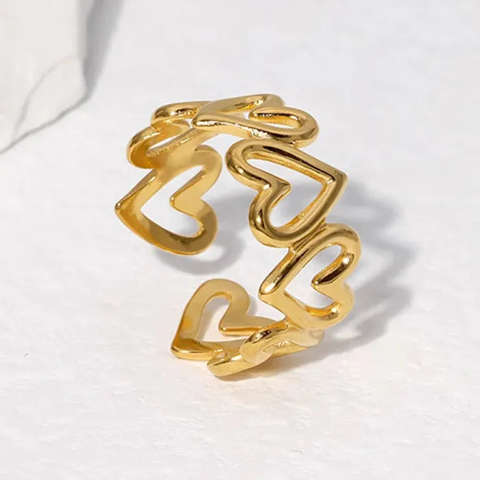 Adjustable Vintage White Dripping Oil Geometric Ring for Women 2023 Trendy Jewelry