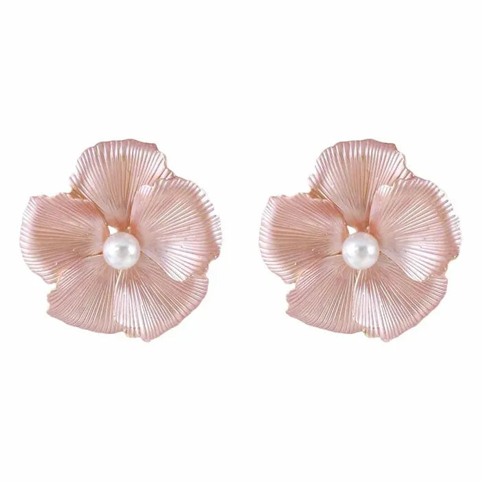 Colorful Floral Drop Earrings for Women Zinc Alloy Jewelry Gift