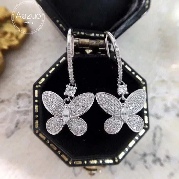 Silver Color Women's Dangle Earrings with Shiny CZ Stone, Zinc Alloy Jewelry Gift