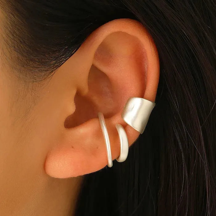 Vintage Geometric Copper Clip-On Earrings Women Non-Pierced Punk Gothic Gift 2026