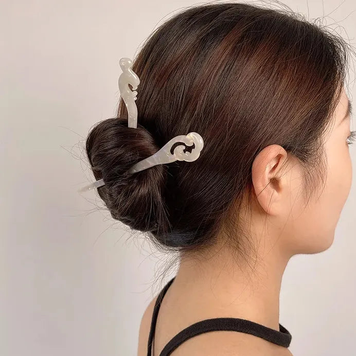 Vintage Chinese Style Acrylic Hair Sticks Women Hairpins Hair Clip Jewelry