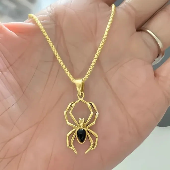 Unisex Punk Insect Pendant Necklace Copper Alloy Acrylic Jewelry Gift