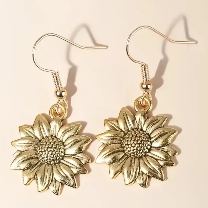 Trendy Geometric Zinc Alloy Drop Earrings Metal Dangle for Women Girls