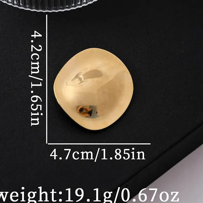 Minimalist Geometric Zinc Alloy Round Brooch Pin Unisex Jewelry