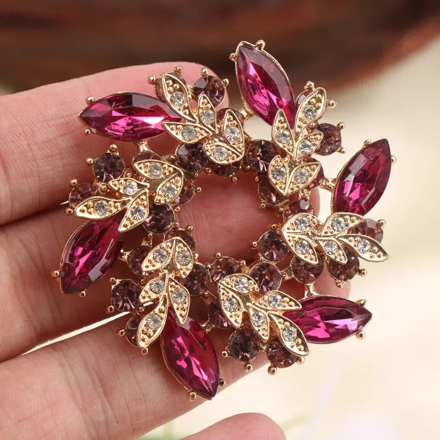 Classic Floral Brooch for Wedding Party Gift Women & Men Accessory