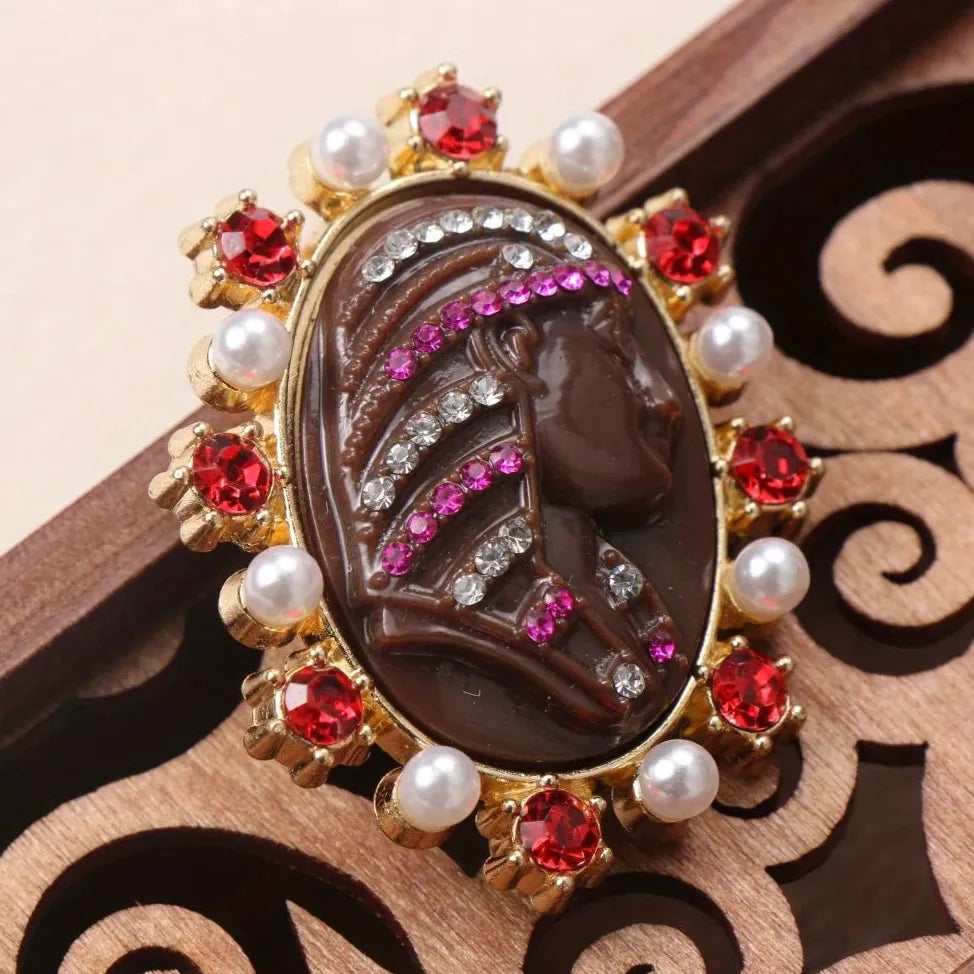 Luxury Indian Prince Flower Brooch Pin Classic Style Jewelry Gift