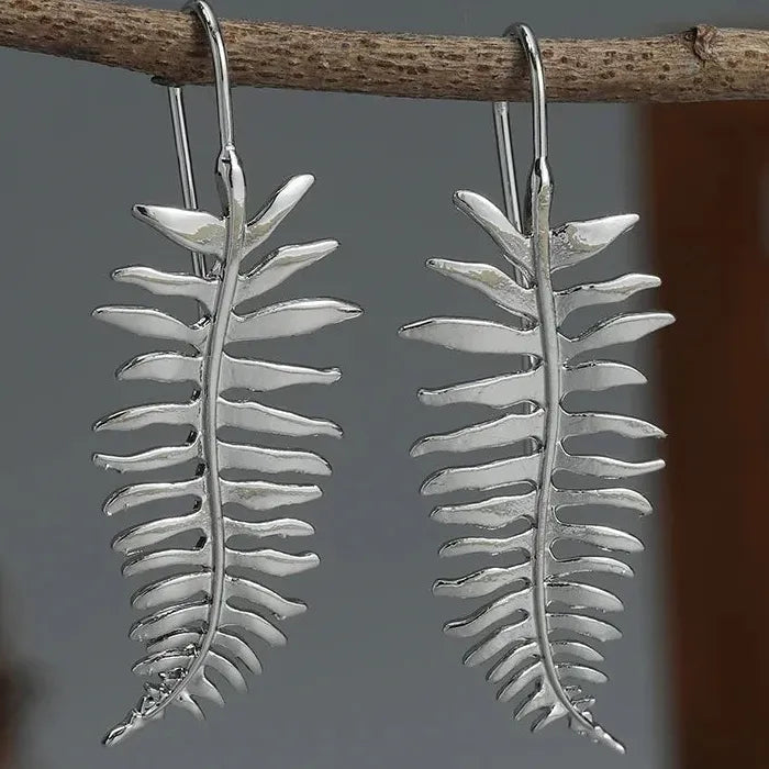 Vintage Persian Leaf Zinc Alloy Drop Earrings for Women Party Jewelry