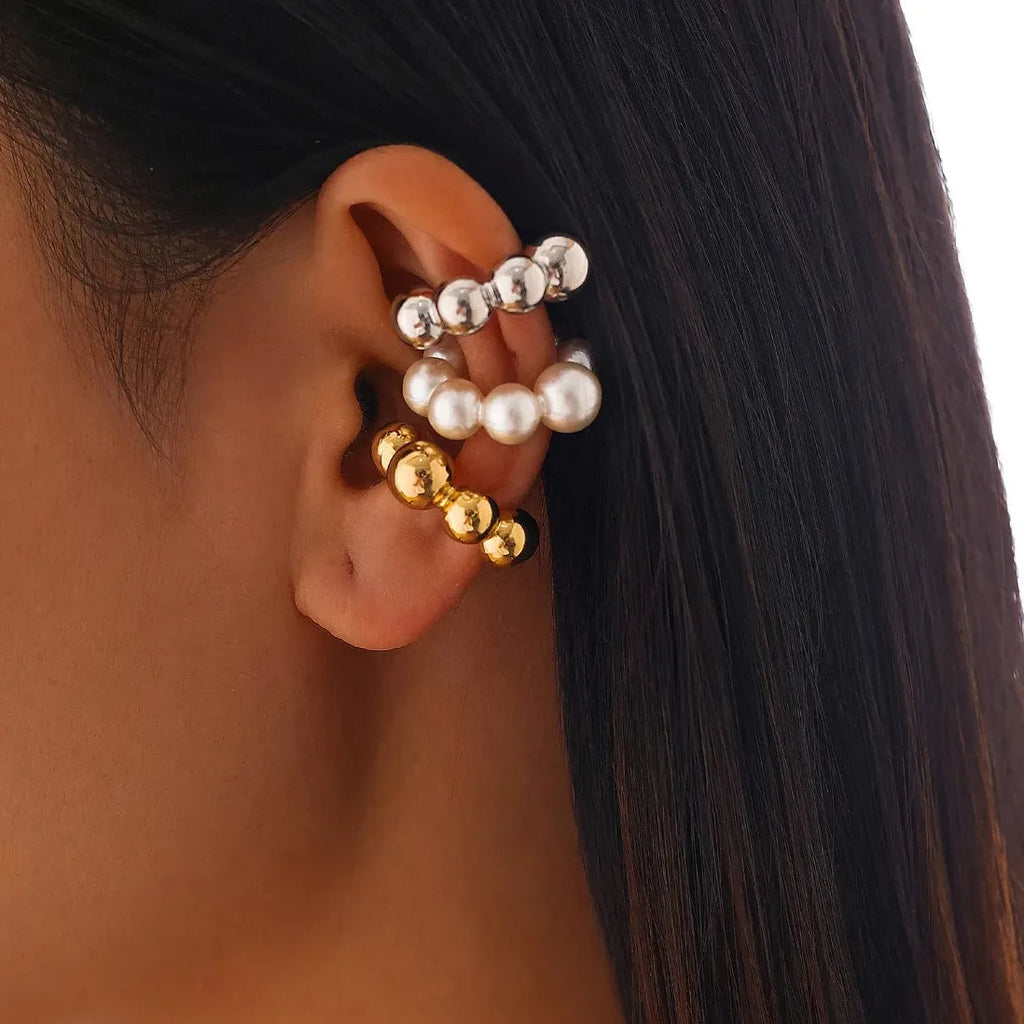 4Pc Vintage Geometric Clip Earrings Women Trendy C Shape Ear Cuff Jewelry