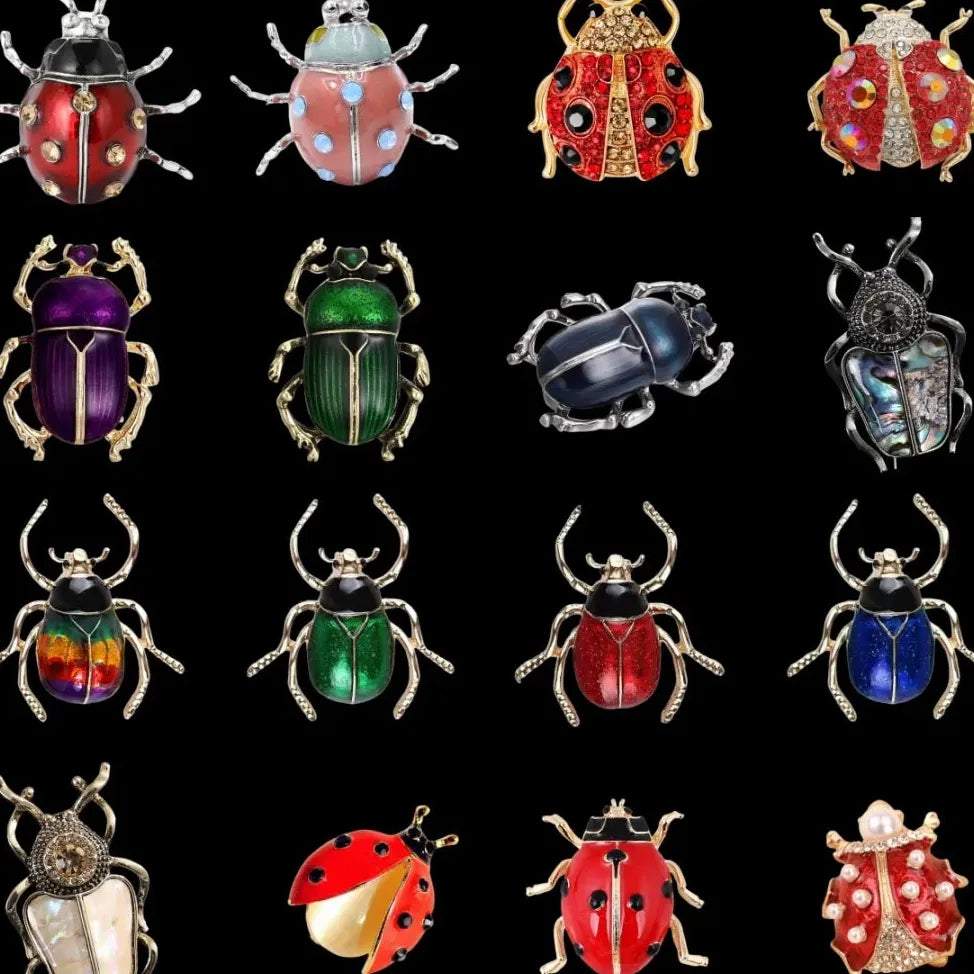 Classic Ladybug Beetle Brooch Insect Jewelry for Women and Men