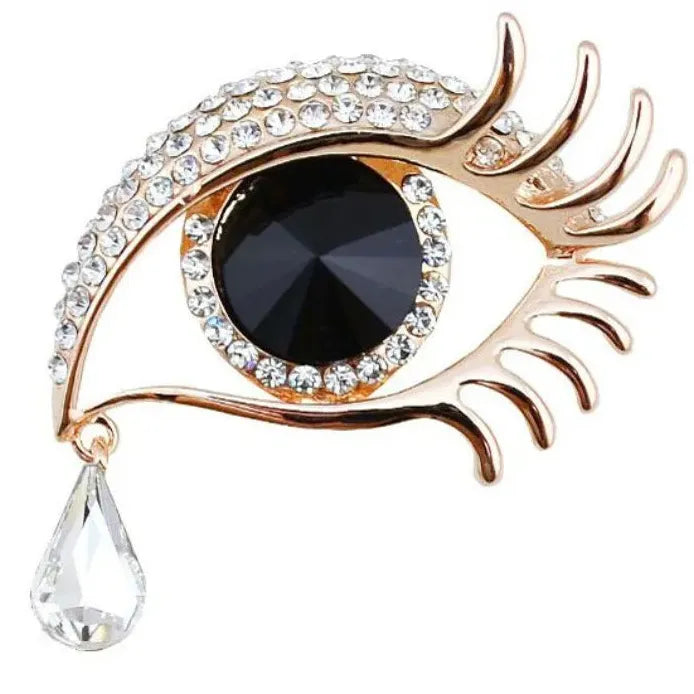 Luxury Sparkling Devil Eyes Brooch Pin for Women Men Classic Style