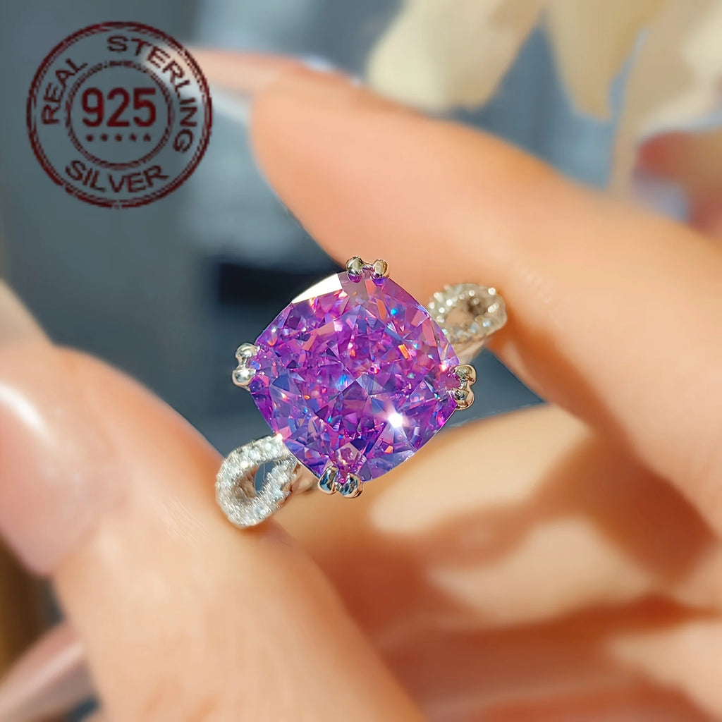 18K Gold Plated Lab Diamond Peridot Ring – 925 Sterling Silver Women’s Engagement Ring