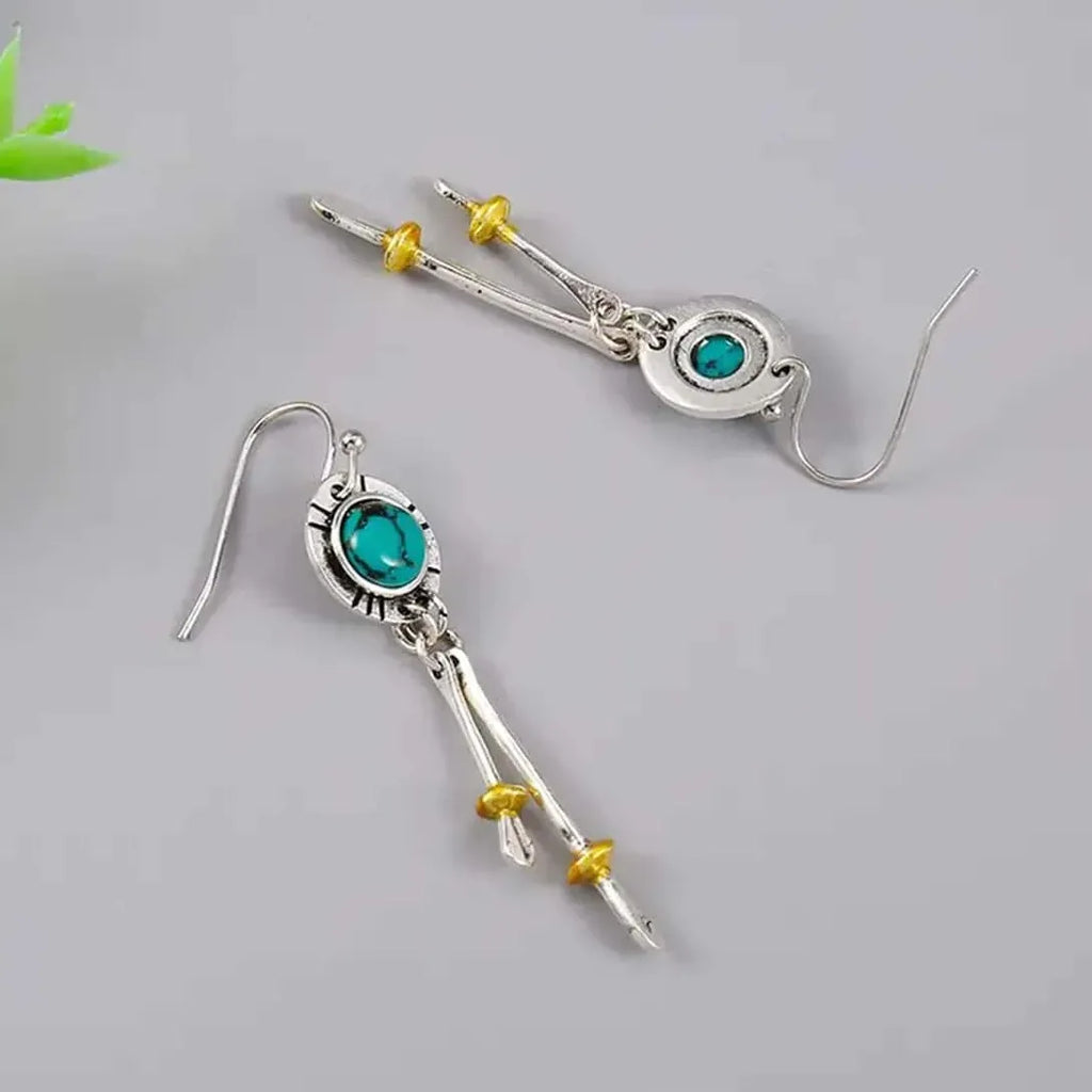 Handmade Boho Drop Earrings for Women Zinc Alloy Ancient Design Gift
