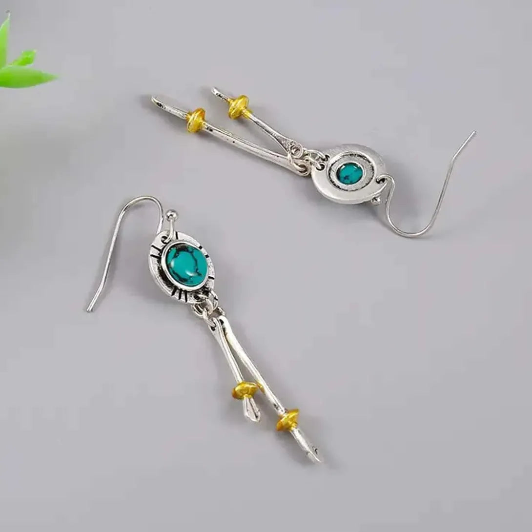 Handmade Boho Drop Earrings for Women Zinc Alloy Ancient Design Gift