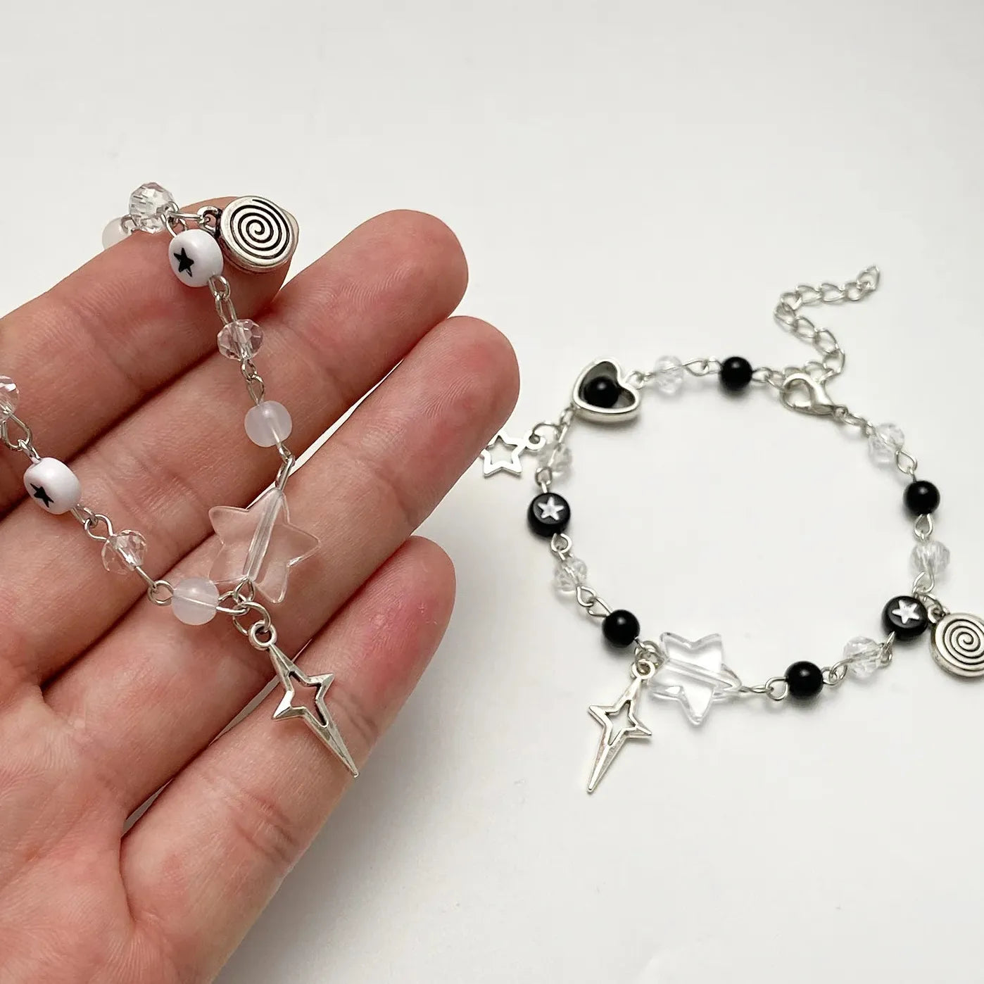 Y2K Couple Bracelets TV Girl Matching Beads Friends Jewelry Gift Trendy Chain