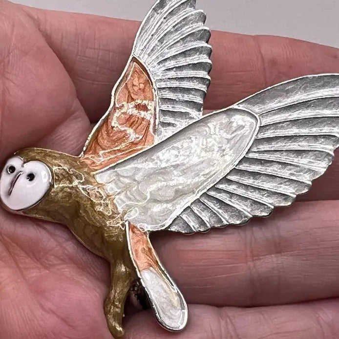 Colorful Enamel Owl Brooch Animal Jewelry for Men and Women Stylish Accessory